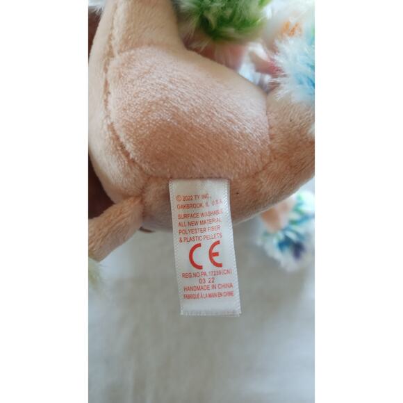 Ty Beanie Boos - RAINBOW the Tie Dyed Poodle Dog (6 Inch) NEW MINT with MINT TAG - Picture 4 of 9